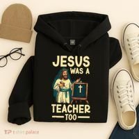 Teaching Jesus Christ Religion Christian School Teacher Hoodie thumb 4