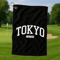 Tokyo Japan College University Style Golf Towel thumb 1