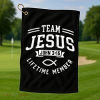 Team Jesus Christian Gifts Golf Towel thumb 1