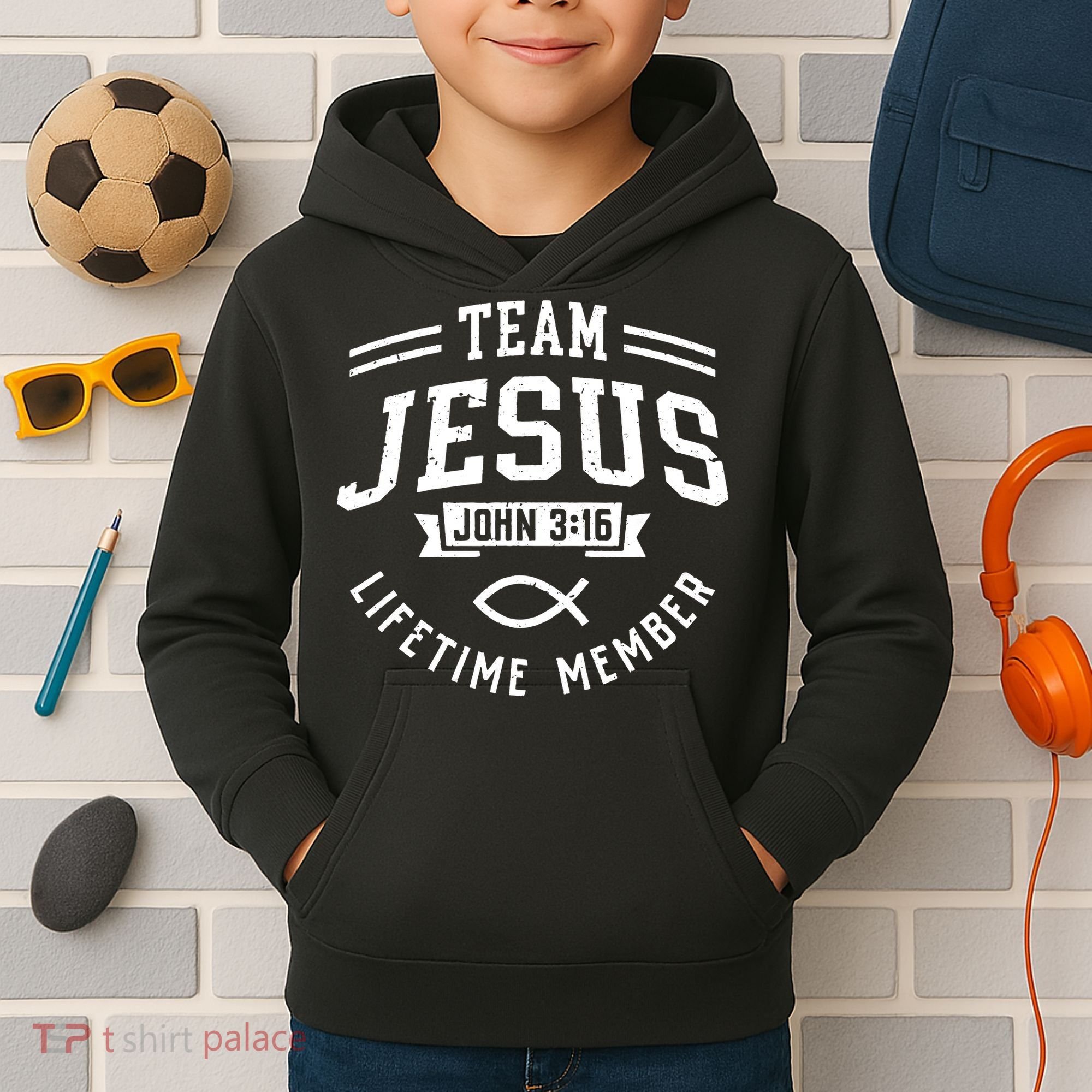 Team Jesus Christian Gifts Kids Hoodie