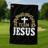 Team Jesus For Christian And True Believer Golf Towel thumb 1