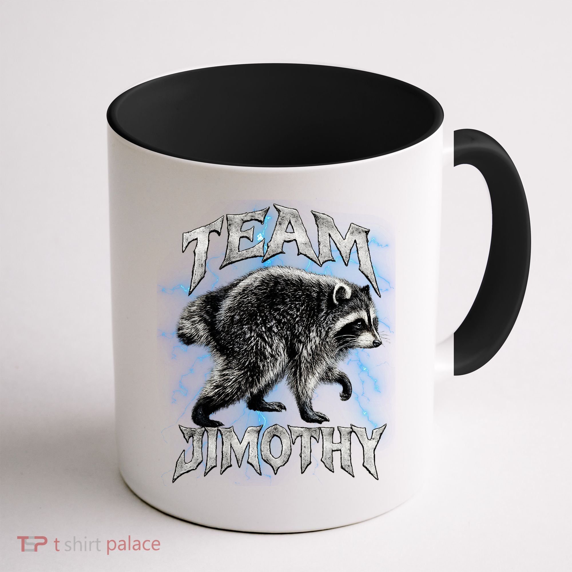 Team JIMOTHY Funny Raccoon Meme Coffee Mug