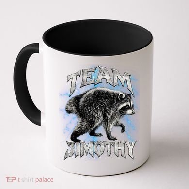 Team JIMOTHY Funny Raccoon Meme Coffee Mug