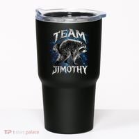 Team JIMOTHY Funny Raccoon Meme Tumbler thumb 0