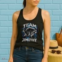 Team JIMOTHY Funny Raccoon Meme Women's Tank Top thumb 2