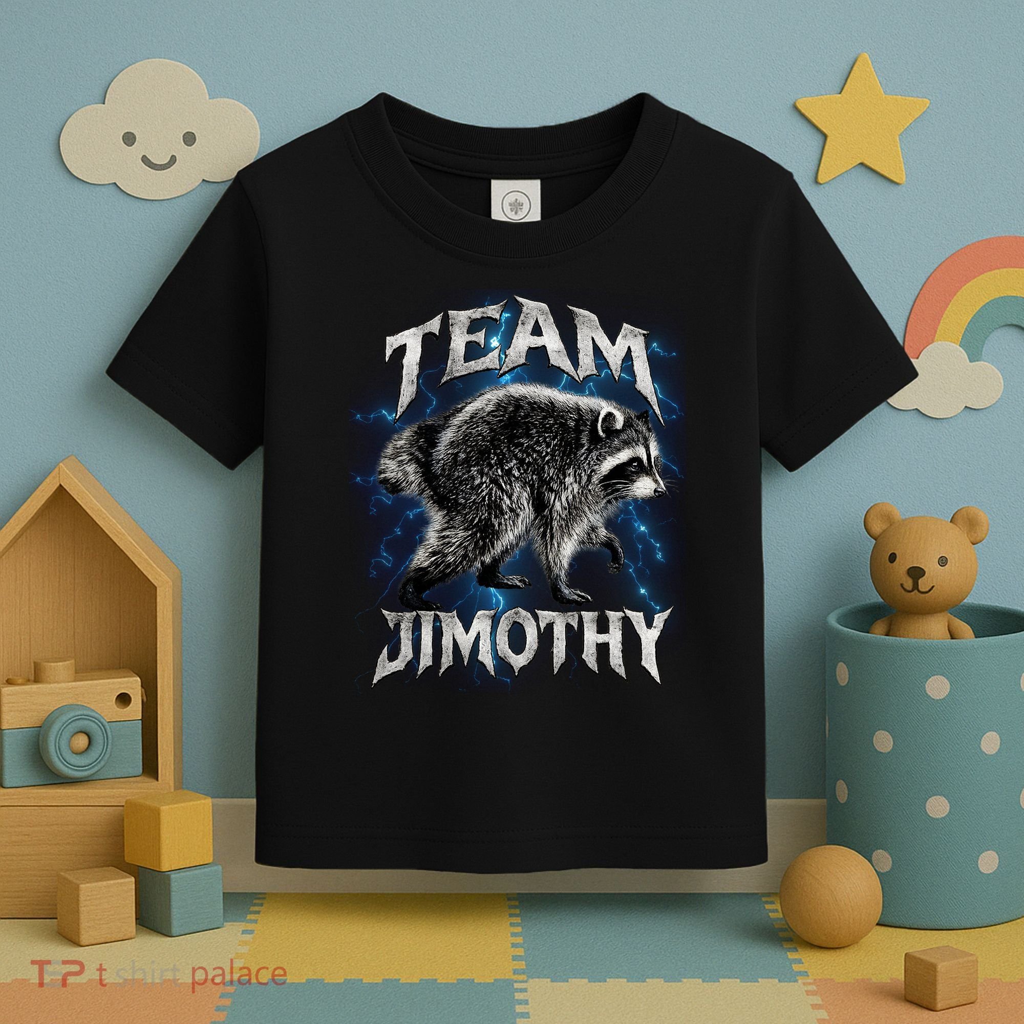 Team JIMOTHY Funny Raccoon Meme Toddler T-Shirt