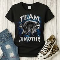 Team JIMOTHY Funny Raccoon Meme Women's T-Shirt thumb 3