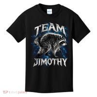 Team JIMOTHY Funny Raccoon Meme Kids T-Shirt thumb 0