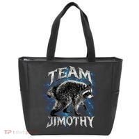 Team JIMOTHY Funny Raccoon Meme Tote Bag thumb 0