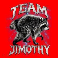 Team JIMOTHY Funny Raccoon Meme Santa Hat thumb 1