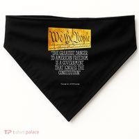 Thomas Jefferson Greatest Danger To American Freedom USA-Made Doggie Bandana thumb 0