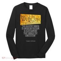 Thomas Jefferson Greatest Danger To American Freedom Long Sleeve Shirt thumb 0
