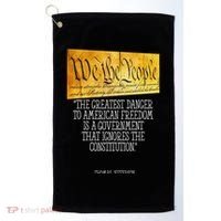 Thomas Jefferson Greatest Danger To American Freedom Golf Towel thumb 0