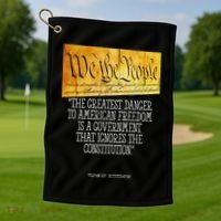 Thomas Jefferson Greatest Danger To American Freedom Golf Towel thumb 1
