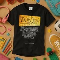 Thomas Jefferson Greatest Danger To American Freedom Kids T-Shirt thumb 3