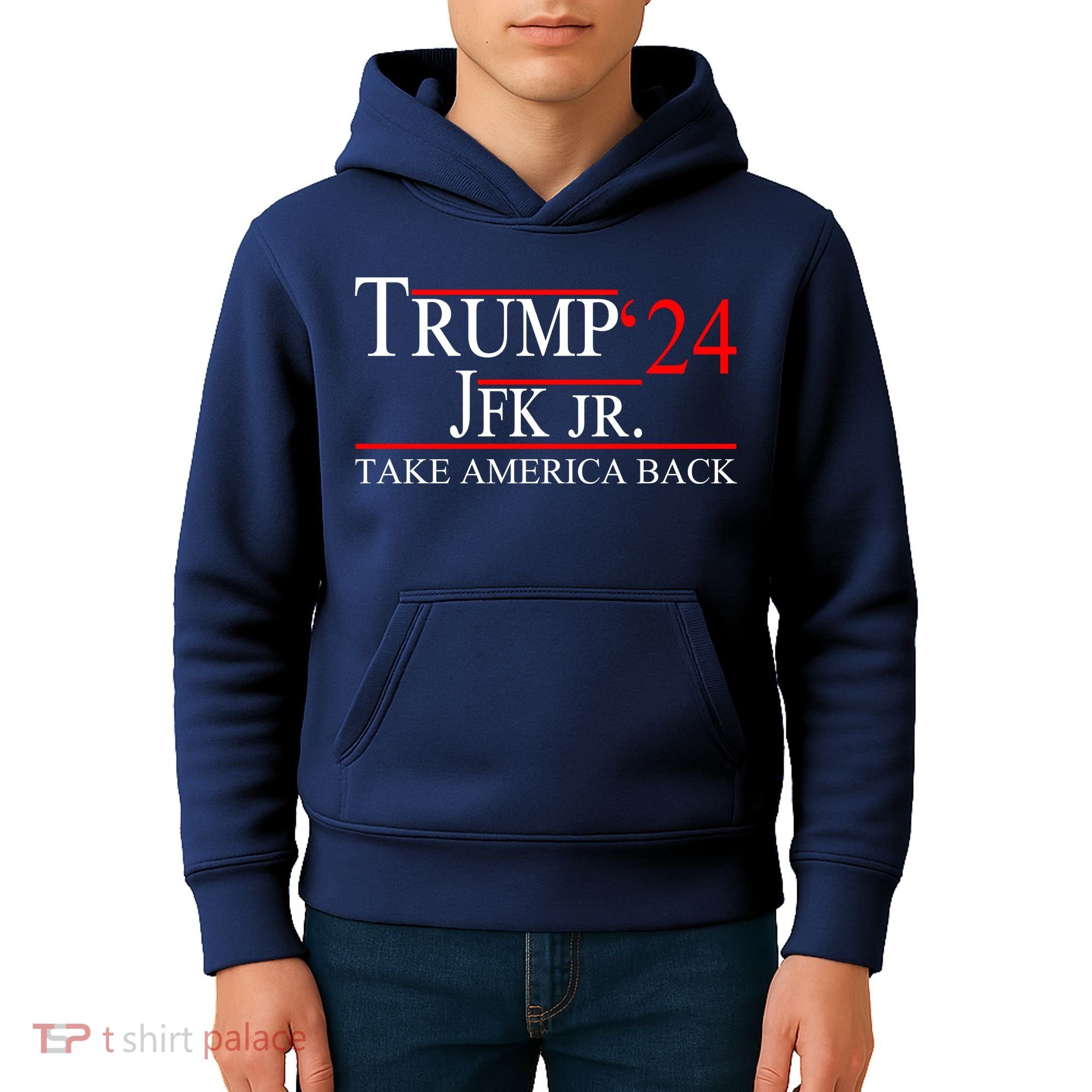 Trump JFK Jr Take America Back 2024 Kids Hoodie