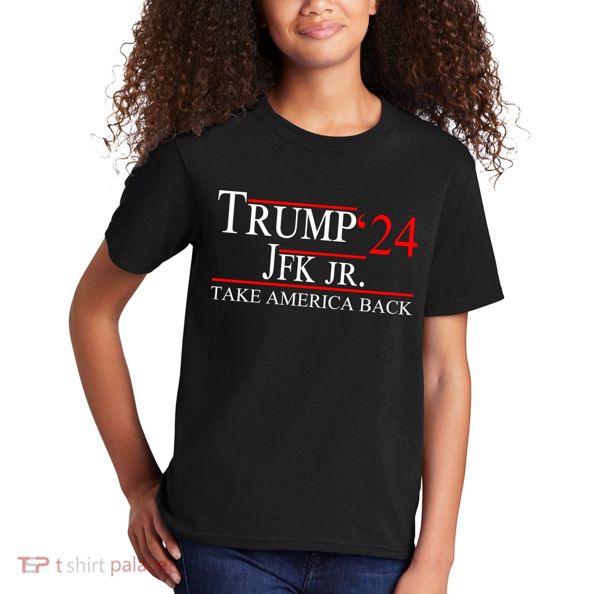 Trump JFK Jr Take America Back 2024 Kids T-Shirt