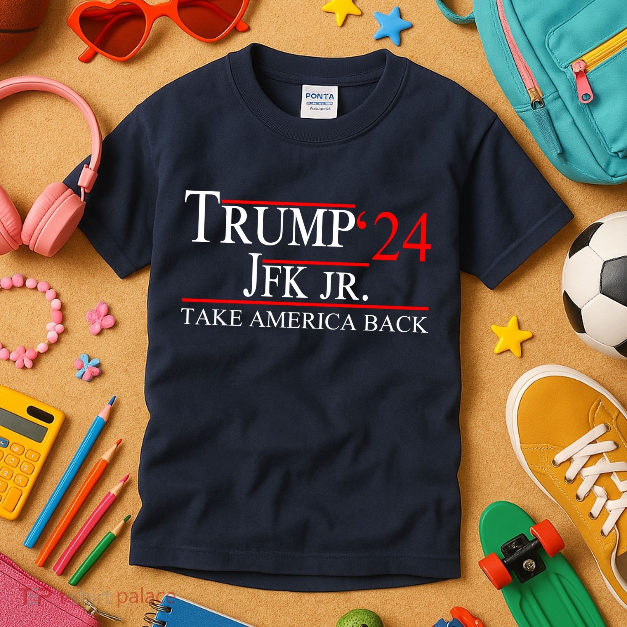 Trump JFK Jr Take America Back 2024 Kids T-Shirt