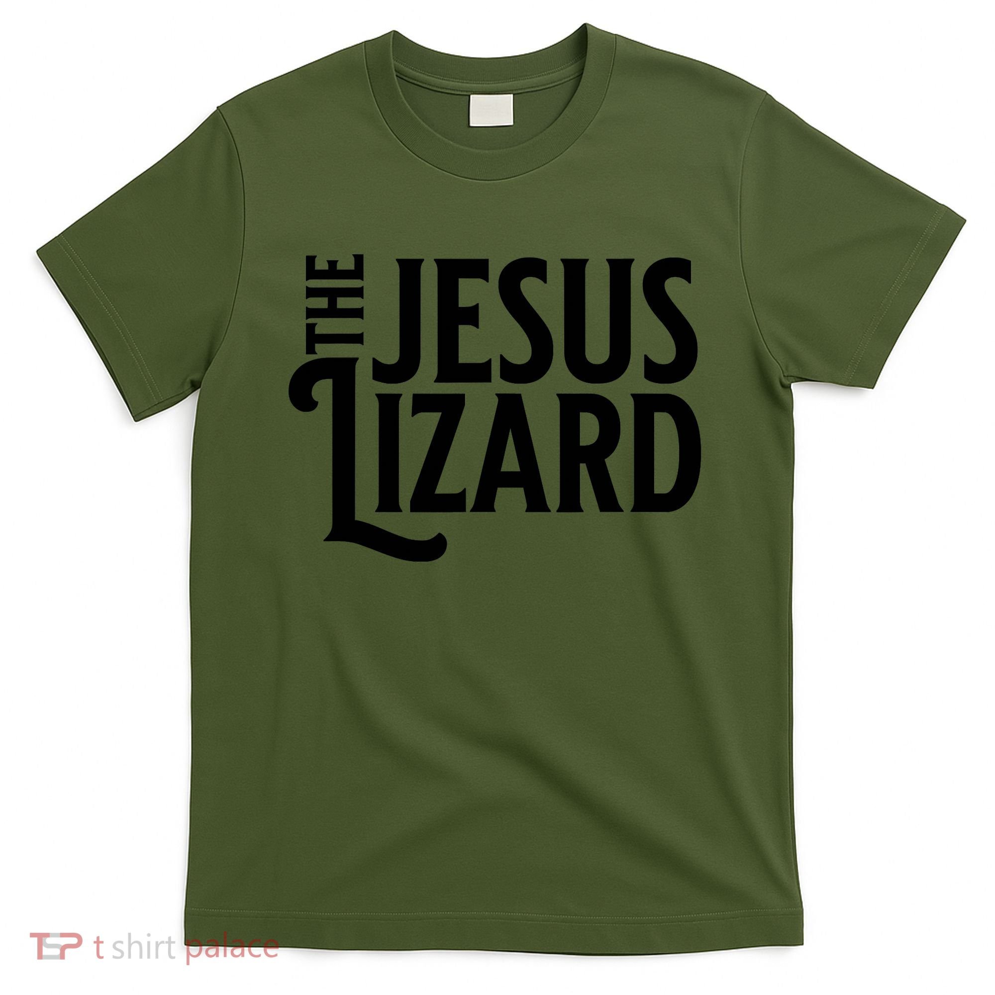The Jesus Lizard Black Retro Vintage Text On Funny Christian T-Shirt