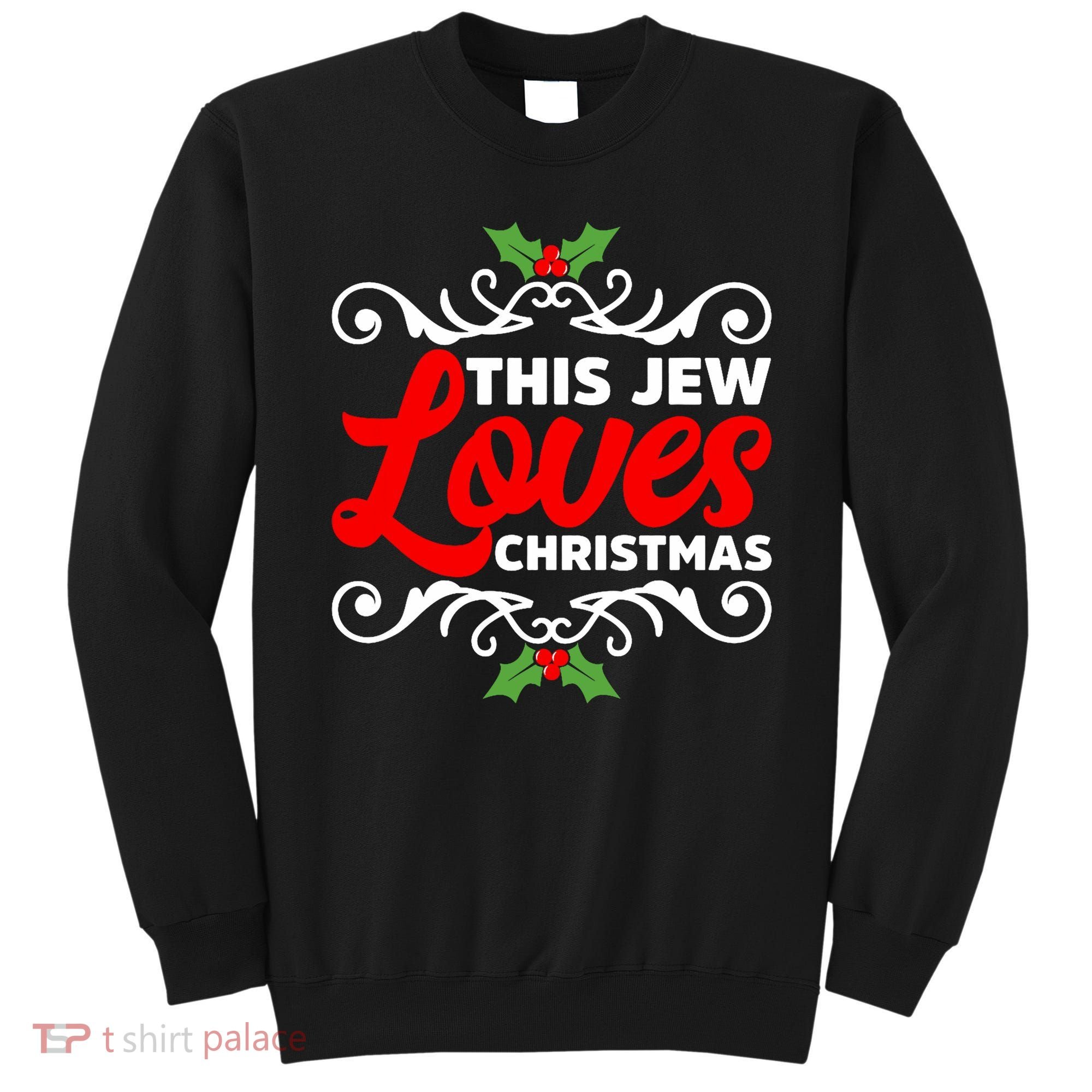 This Jew Loves Christmas Eve Celebration Winter Xmas Sweatshirt
