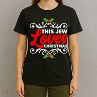 This Jew Loves Christmas Eve Celebration Winter Xmas T-Shirt thumb 4