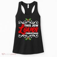 This Jew Loves Christmas Eve Celebration Winter Xmas Women's Tank Top thumb 0