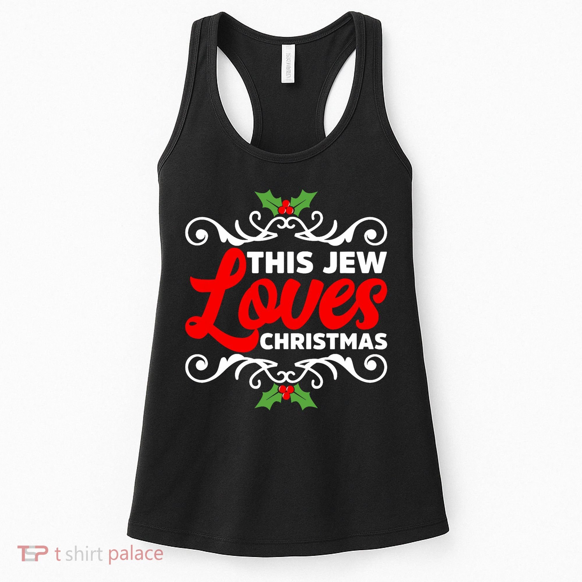 This Jew Loves Christmas Eve Celebration Winter Xmas Women's Tank Top