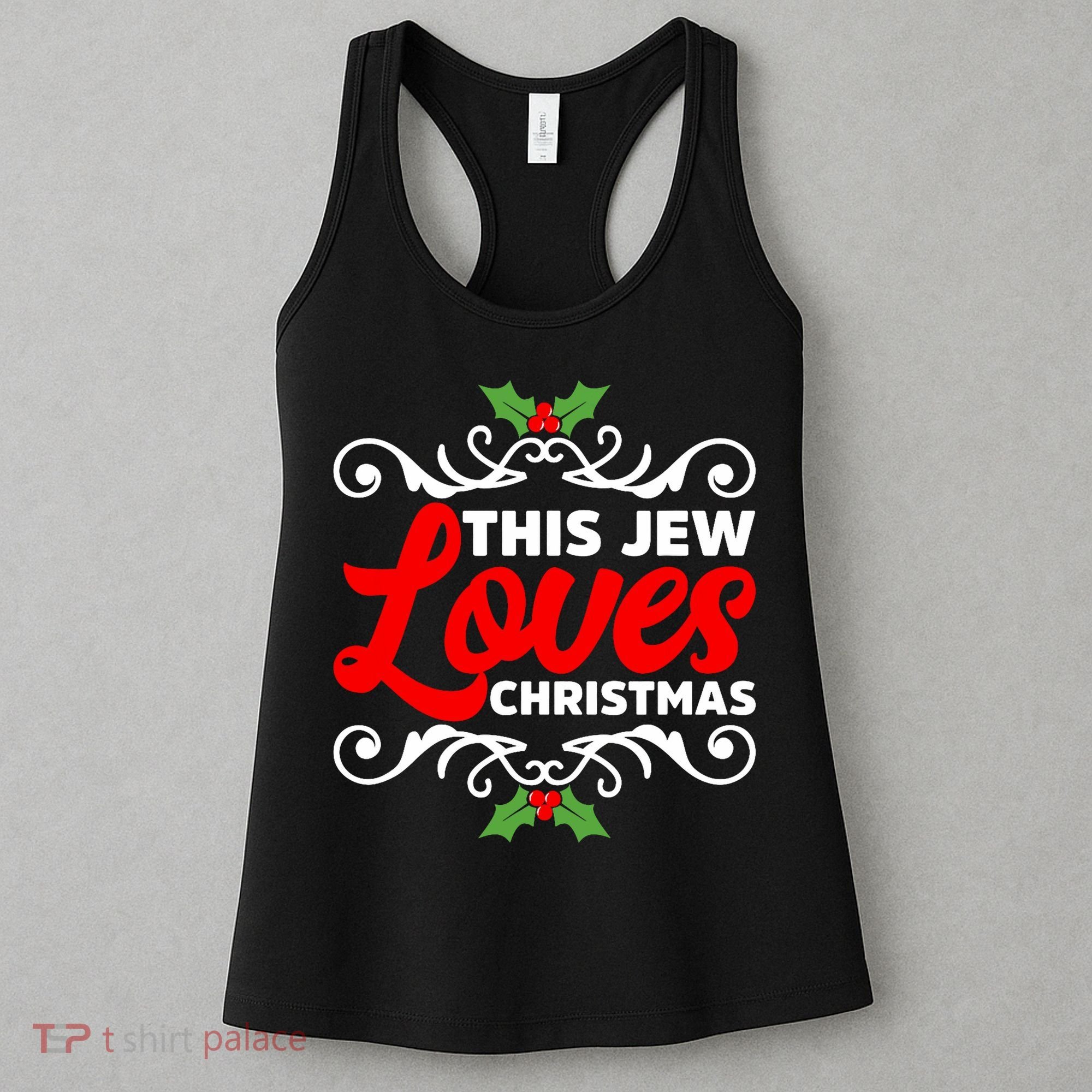 This Jew Loves Christmas Eve Celebration Winter Xmas Women's Tank Top