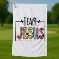 Team Jesus Lover Christian Religious Believers God Golf Towel thumb 1