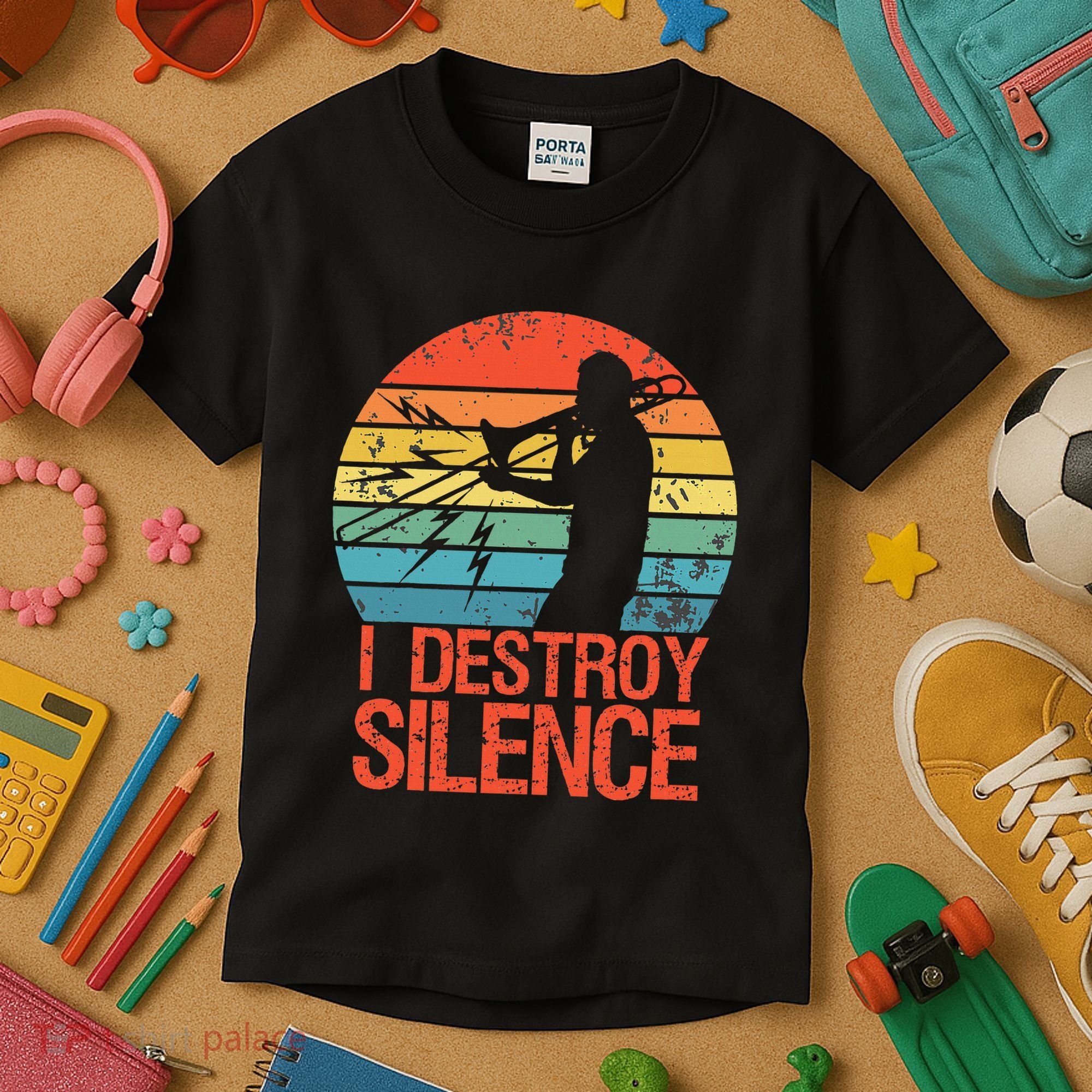 Trombone Jazz Musician Trombone Player Kids T-Shirt