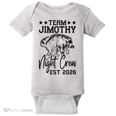 Team Jimothy Night Crew 2026 Baby Bodysuit