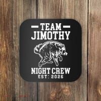 Team Jimothy Night Crew Est 2026 Raccoon Coaster thumb 0