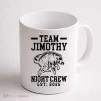 Team Jimothy Night Crew Est 2026 Raccoon Coffee Mug thumb 1