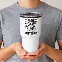 Team Jimothy Night Crew Est 2026 Raccoon Tumbler thumb 2
