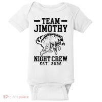 Team Jimothy Night Crew Est 2026 Raccoon Baby Bodysuit thumb 0
