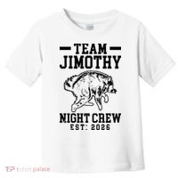 Team Jimothy Night Crew Est 2026 Raccoon Toddler T-Shirt thumb 0