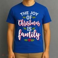 The Joy Of Christmas Is Family Holiday Xmas Gift T-Shirt thumb 3