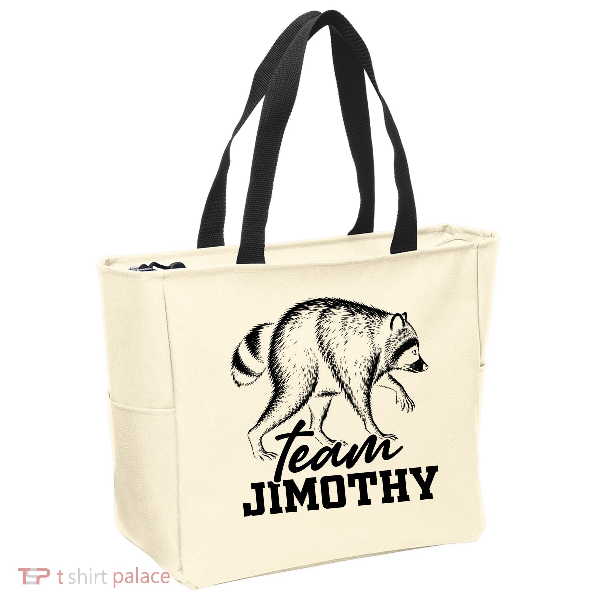 Team Jimothy Raccoon Tote Bag