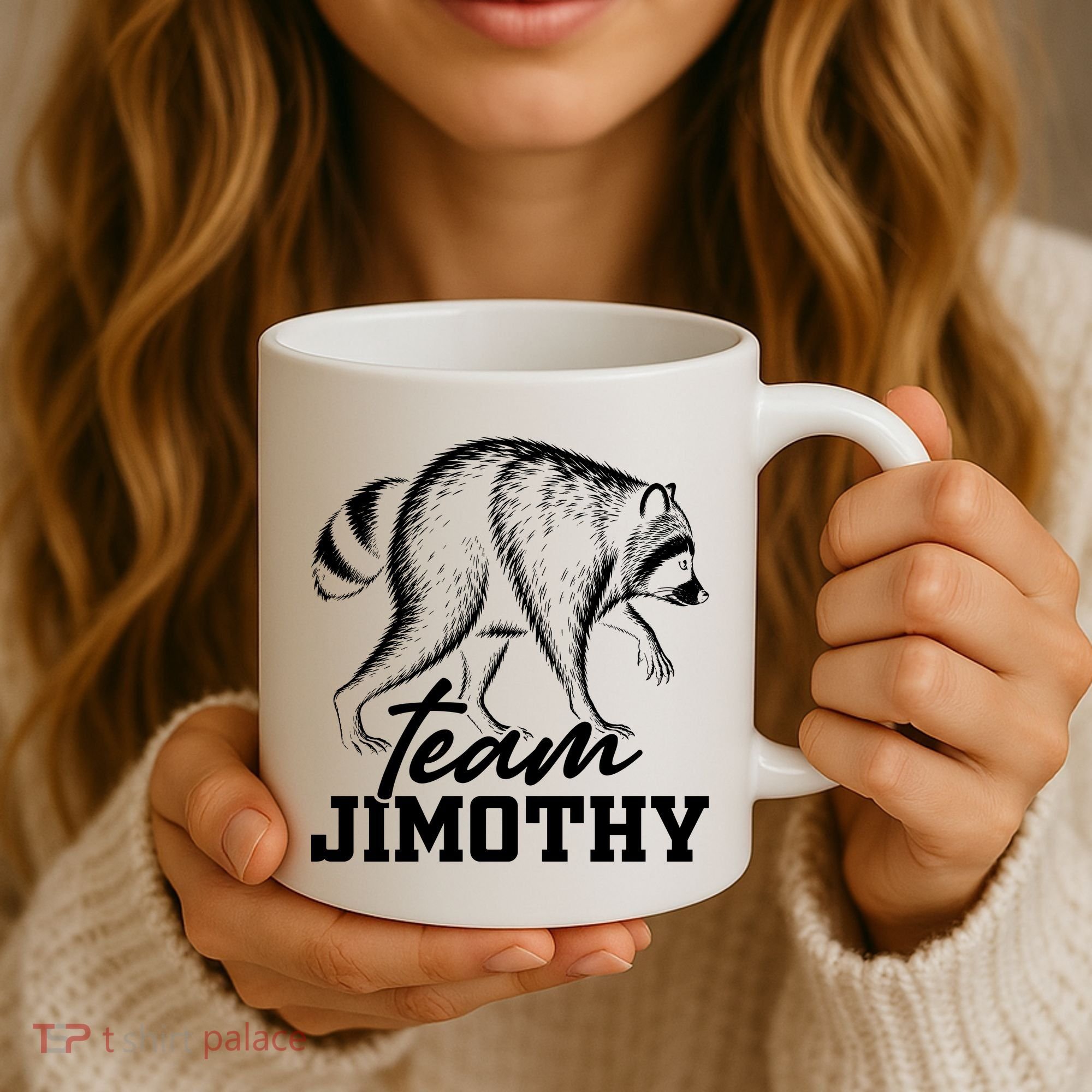 Team Jimothy Raccoon Coffee Mug