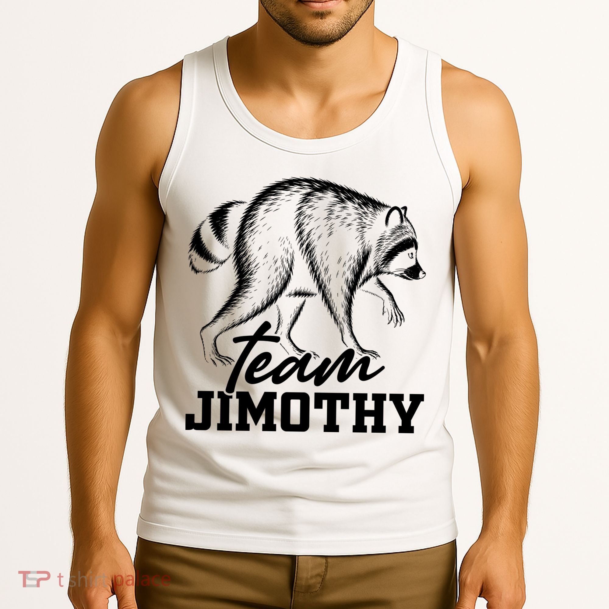 Team Jimothy Raccoon Tank Top
