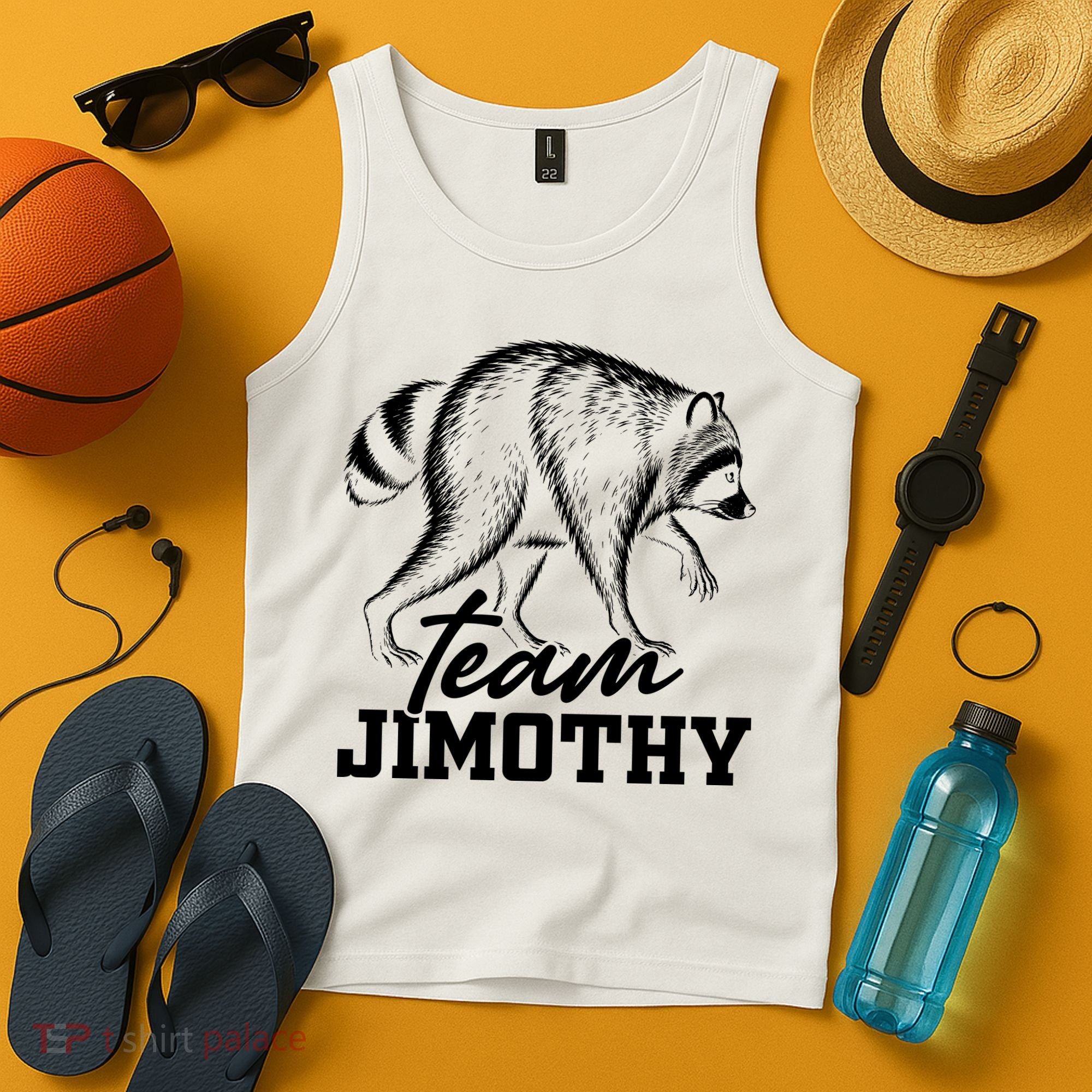 Team Jimothy Raccoon Tank Top