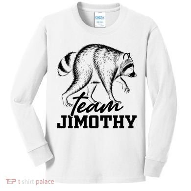 Team Jimothy Raccoon Kids Long Sleeve Shirt
