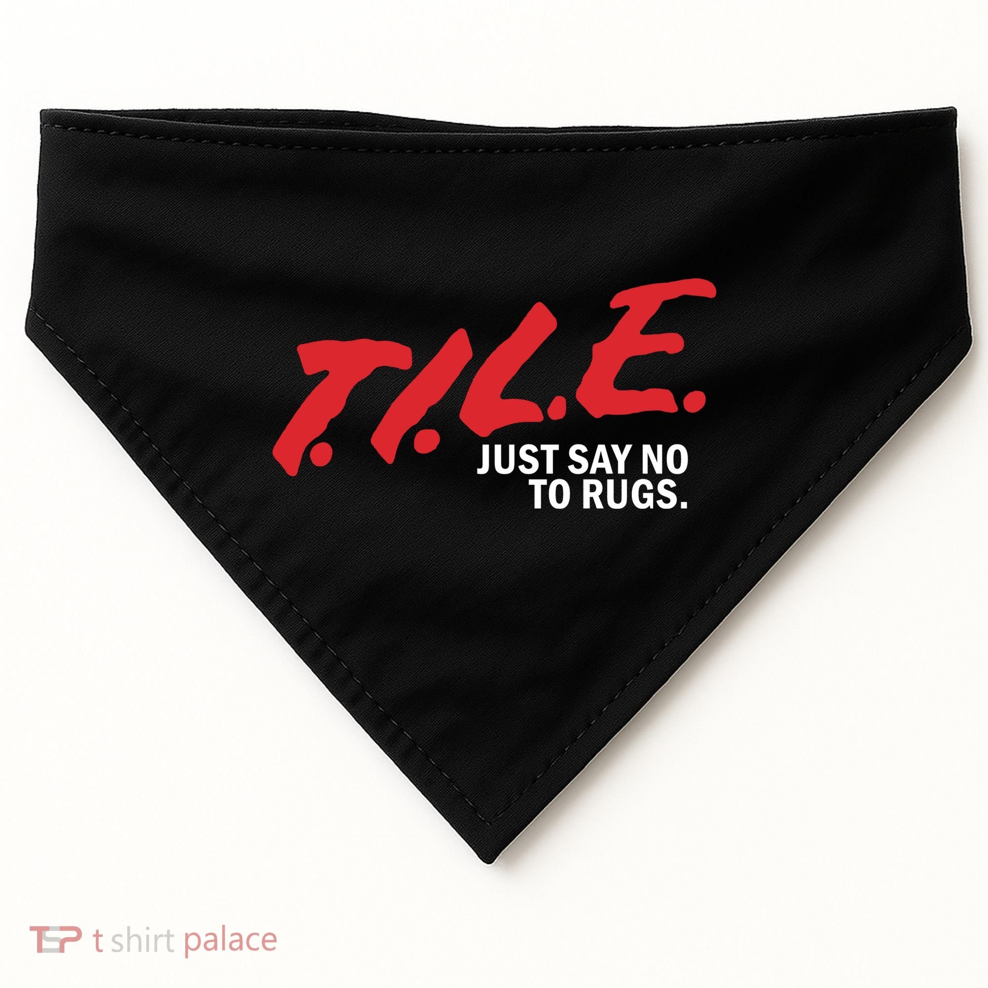 Tile Just Say No To Rugs USA-Made Doggie Bandana