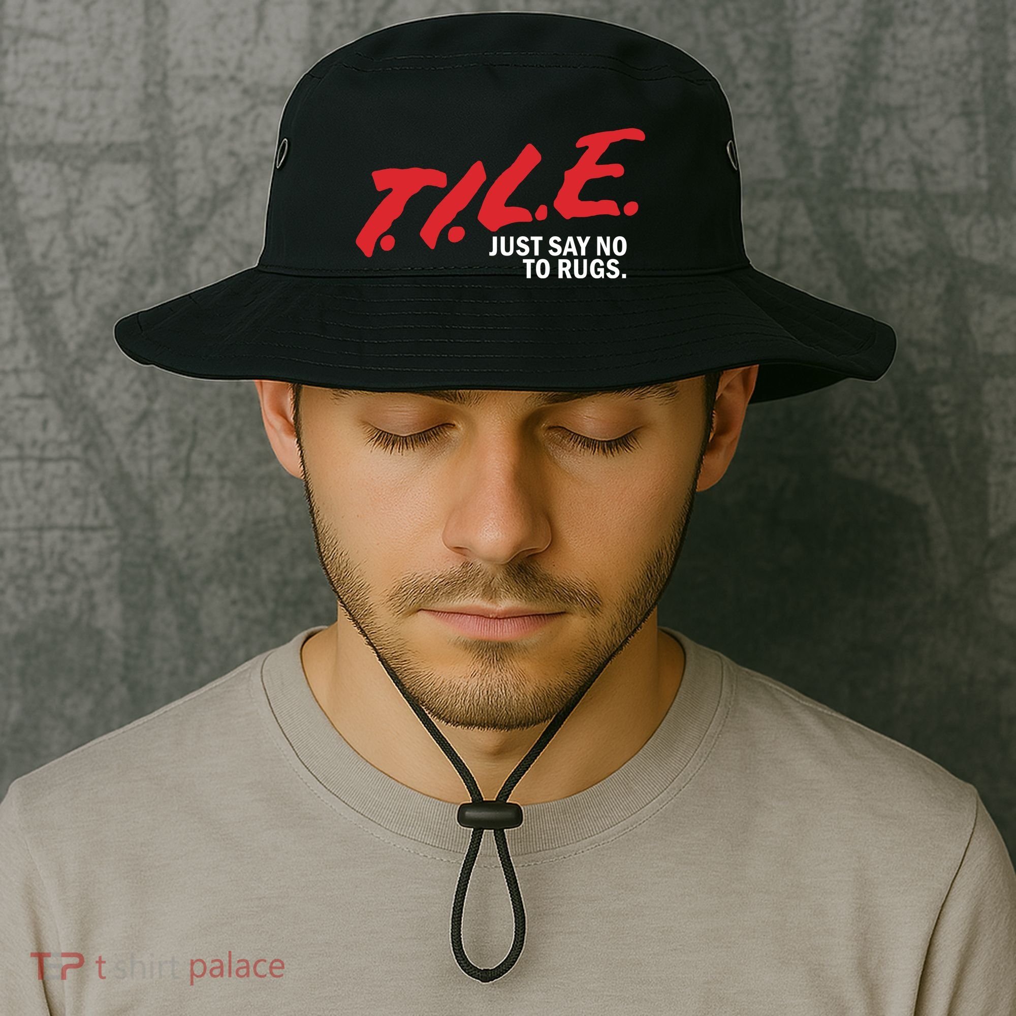 Tile Just Say No To Rugs Bucket Hat