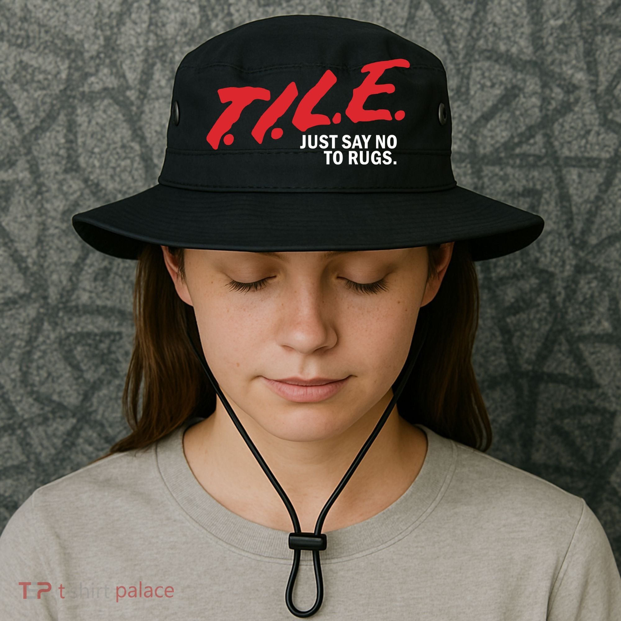 Tile Just Say No To Rugs Bucket Hat