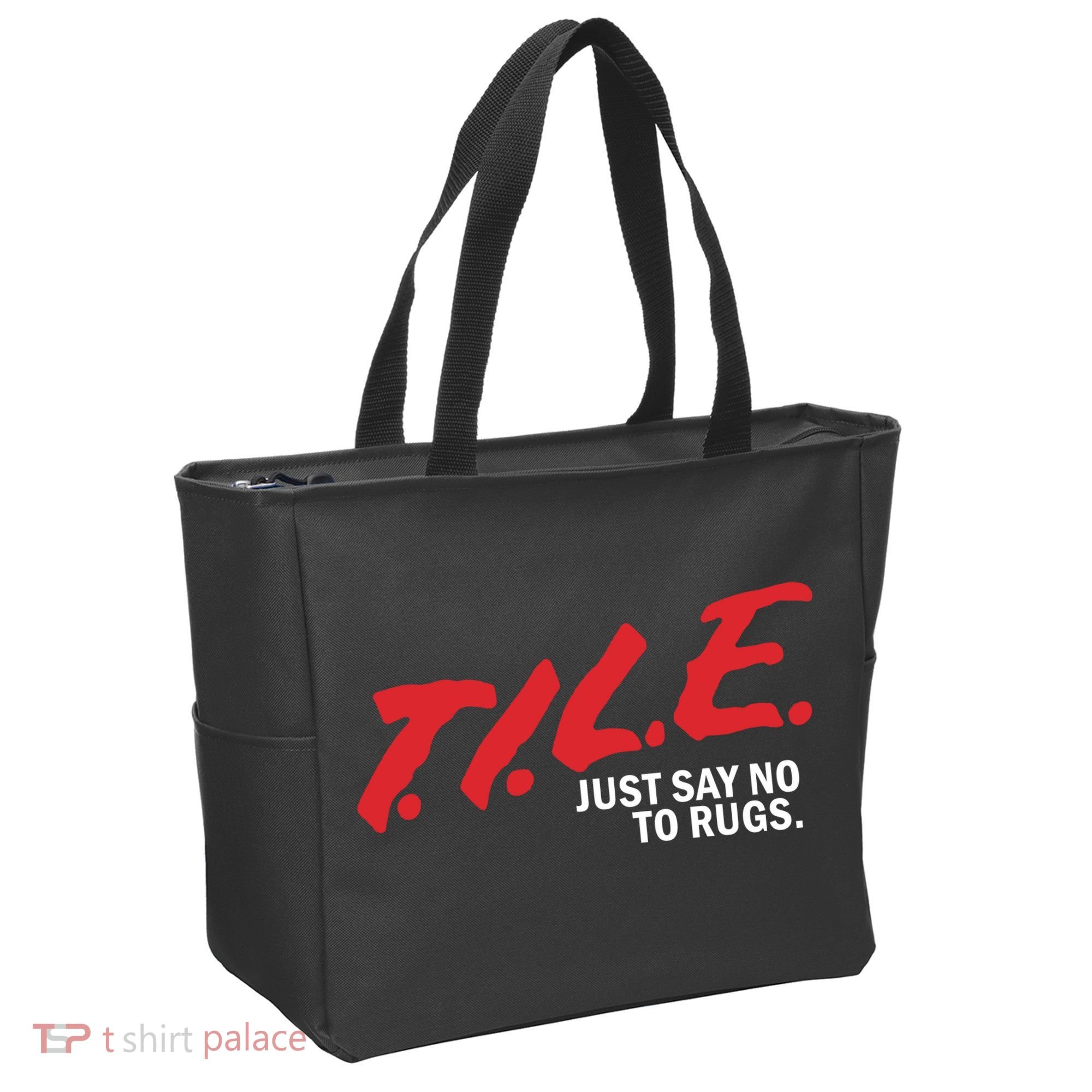 Tile Just Say No To Rugs Tote Bag