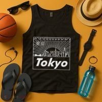 Tokyo Japan Skyline & Japanese Text Tokyo Tank Top thumb 4