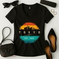 Tokyo Japan Women's V-Neck T-Shirt thumb 2