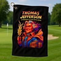 Thomas Jefferson The 3rd President Presidential Chronicles Golf Towel thumb 1