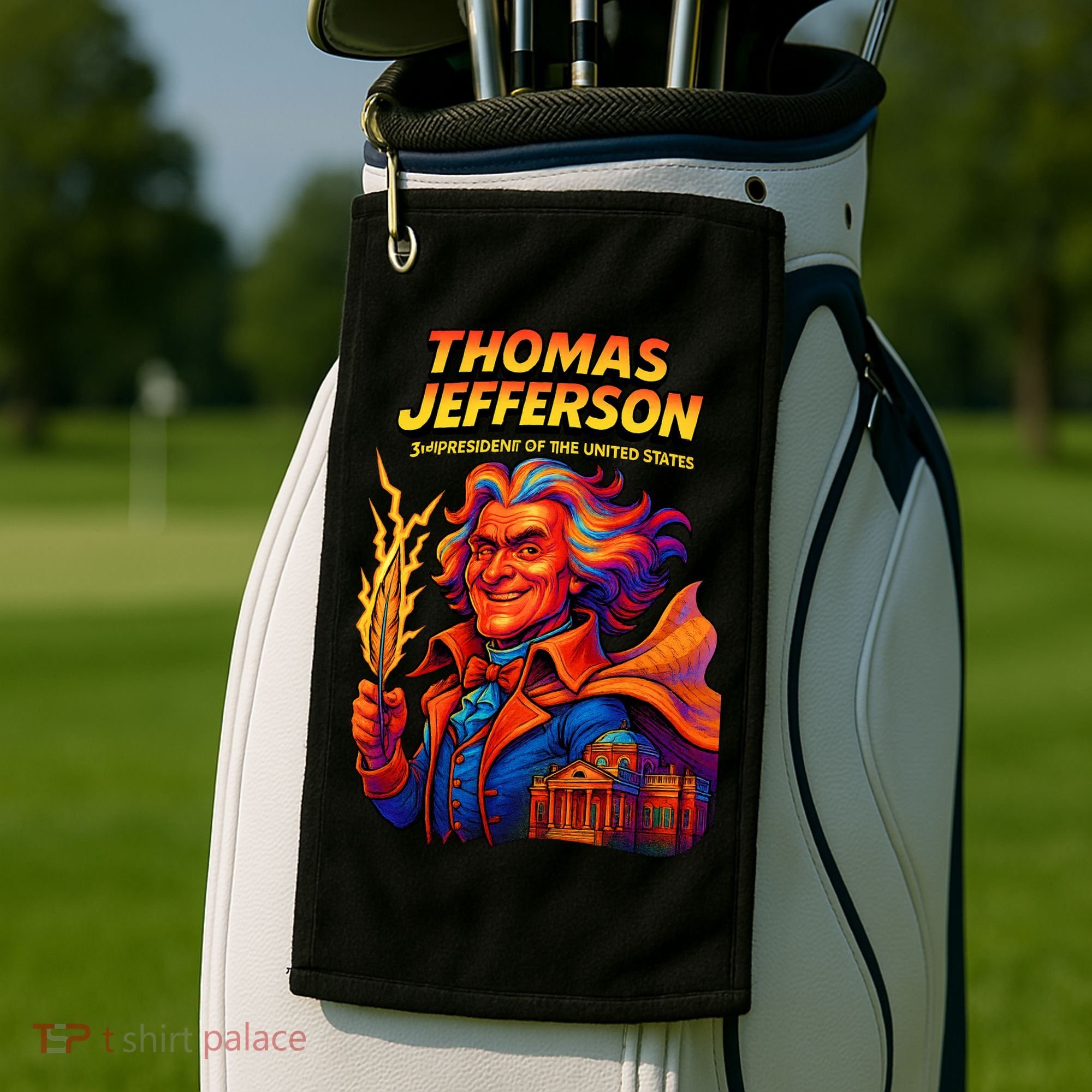 Thomas Jefferson The 3rd President Presidential Chronicles Golf Towel